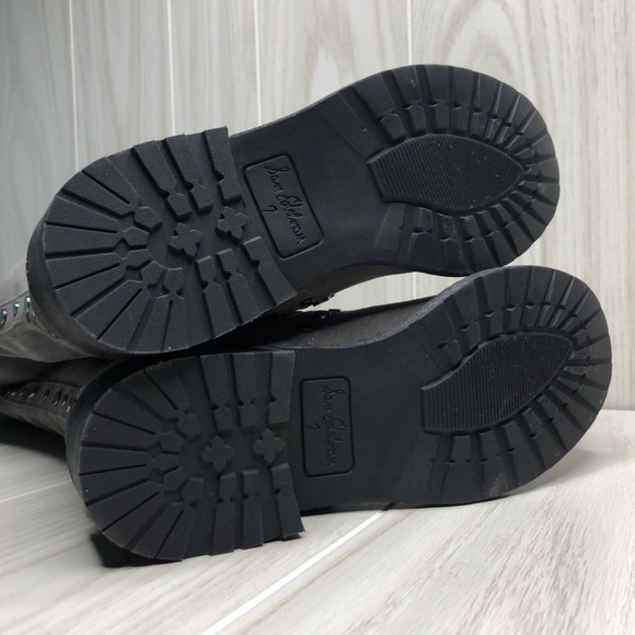 Sam Edelman Deryn Buckle Studded Suede Heeled Boot - Picture 9 of 10